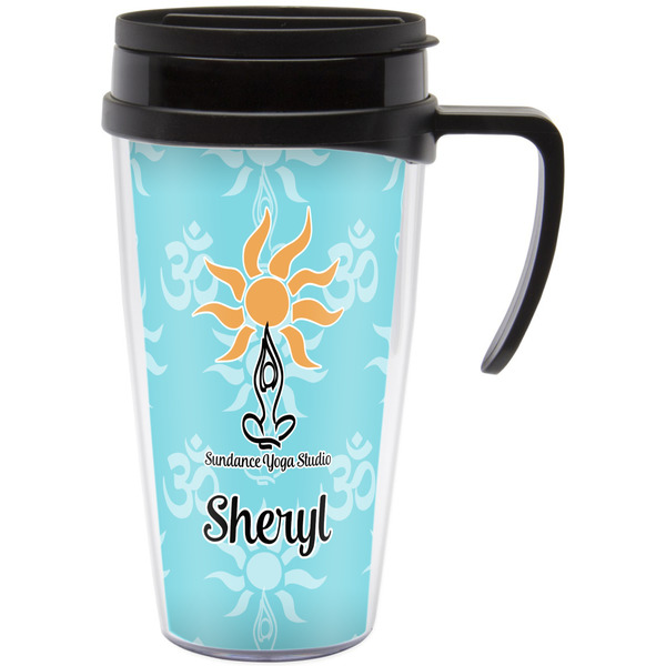 Custom Sundance Yoga Studio Acrylic Travel Mug with Handle (Personalized)