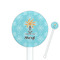 Sundance Yoga Studio White Plastic 5.5" Stir Stick - Round - Closeup