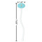 Sundance Yoga Studio White Plastic 7" Stir Stick - Oval - Dimensions