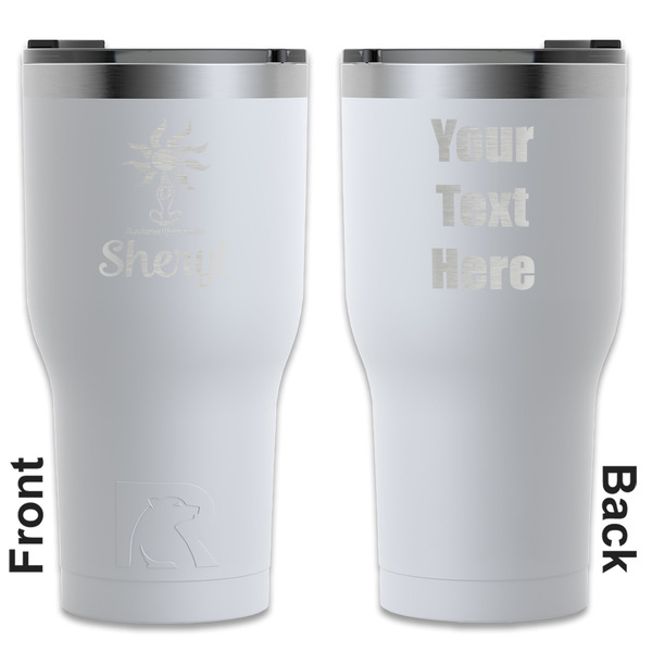 Custom Sundance Yoga Studio RTIC Tumbler - White - Engraved Front & Back (Personalized)