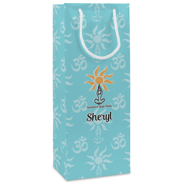 Custom Sundance Yoga Studio Wine Gift Bags - Matte (Personalized)