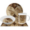 Antique World Map Dinner Set - 4 Pc (Personalized)