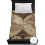 Vintage World Map Duvet Cover - Twin