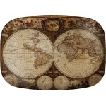 Vintage World Map Melamine Platter