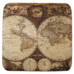 Vintage World Map Memory Foam Bath Mat - 48"x48"