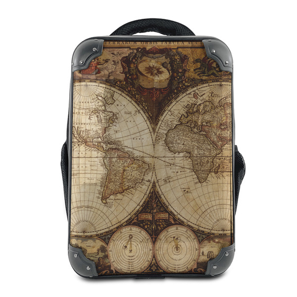 Custom Vintage World Map 15" Hard Shell Backpack