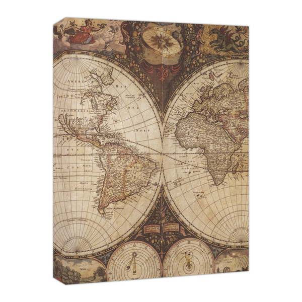 Custom Vintage World Map Canvas Print - 16x20