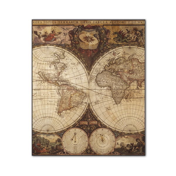 Custom Vintage World Map Wood Print - 20x24