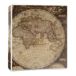 Vintage World Map 3-Ring Binder - 1 inch