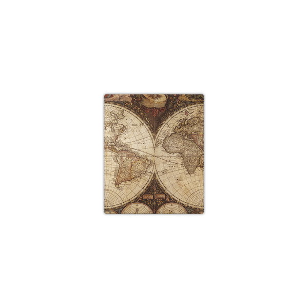 Custom Vintage World Map Canvas Print - 8x10