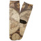 Vintage World Map Adult Crew Socks - Single Pair - Front and Back