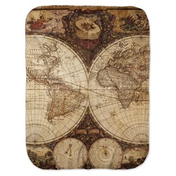 Vintage World Map Baby Swaddling Blanket