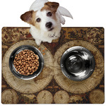 Vintage World Map Dog Food Mat - Medium