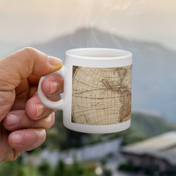 Vintage World Map Single Shot Espresso Cup - Single