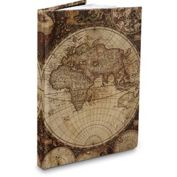 Vintage World Map Hardbound Journal - 5.75" x 8"