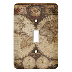 Vintage World Map Light Switch Cover (Single Toggle)