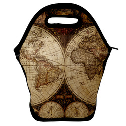 Vintage World Map Lunch Bag