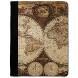 Vintage World Map Notebook Padfolio - Medium