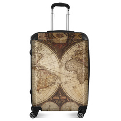Vintage World Map Suitcase - 24" Medium - Checked