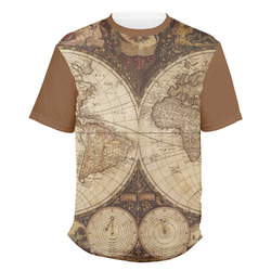 Vintage World Map Men's Crew T-Shirt - 2X Large