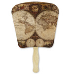 Vintage World Map Paper Fan