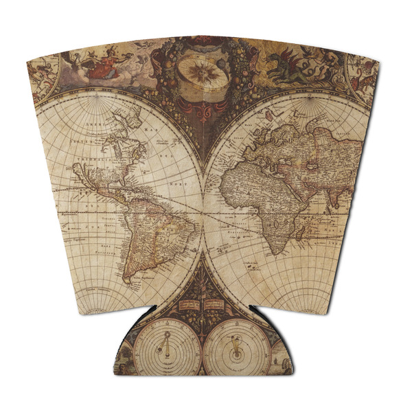 Custom Vintage World Map Party Cup Sleeve - with Bottom