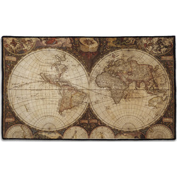 Vintage World Map Door Mat - 60"x36"