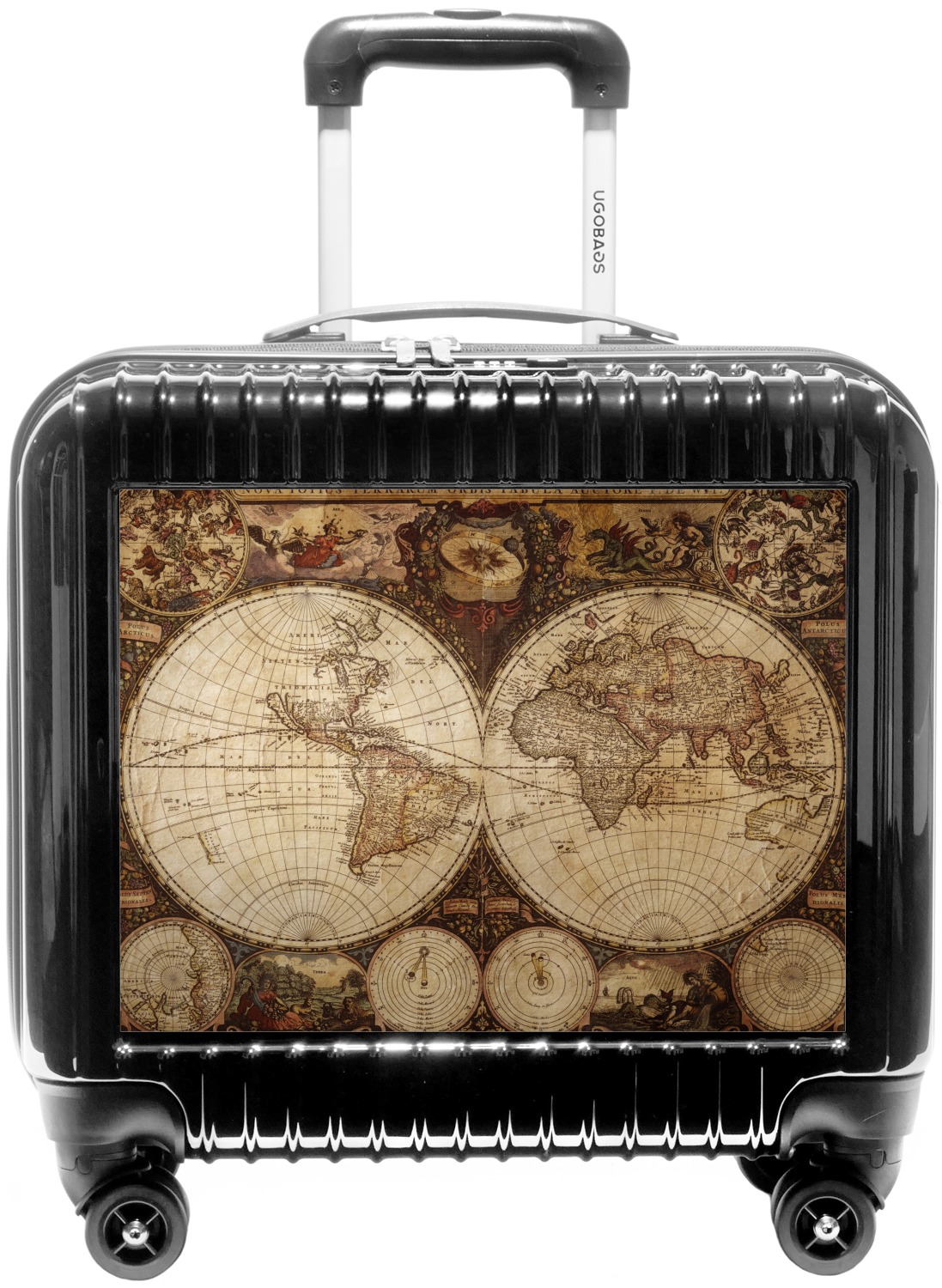 vintage map suitcase