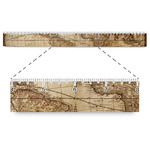 Vintage World Map Plastic Ruler - 12"