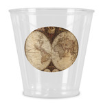 Vintage World Map Plastic Shot Glass