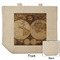 Vintage World Map Reusable Cotton Grocery Bag - Front & Back View