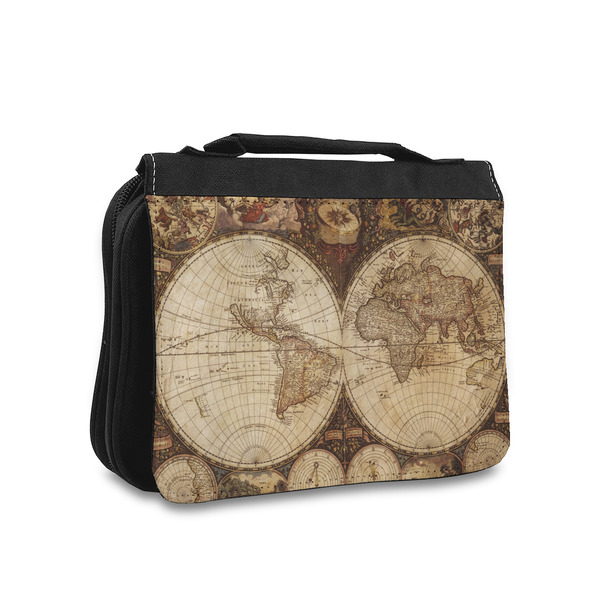 Custom Vintage World Map Toiletry Bag - Small