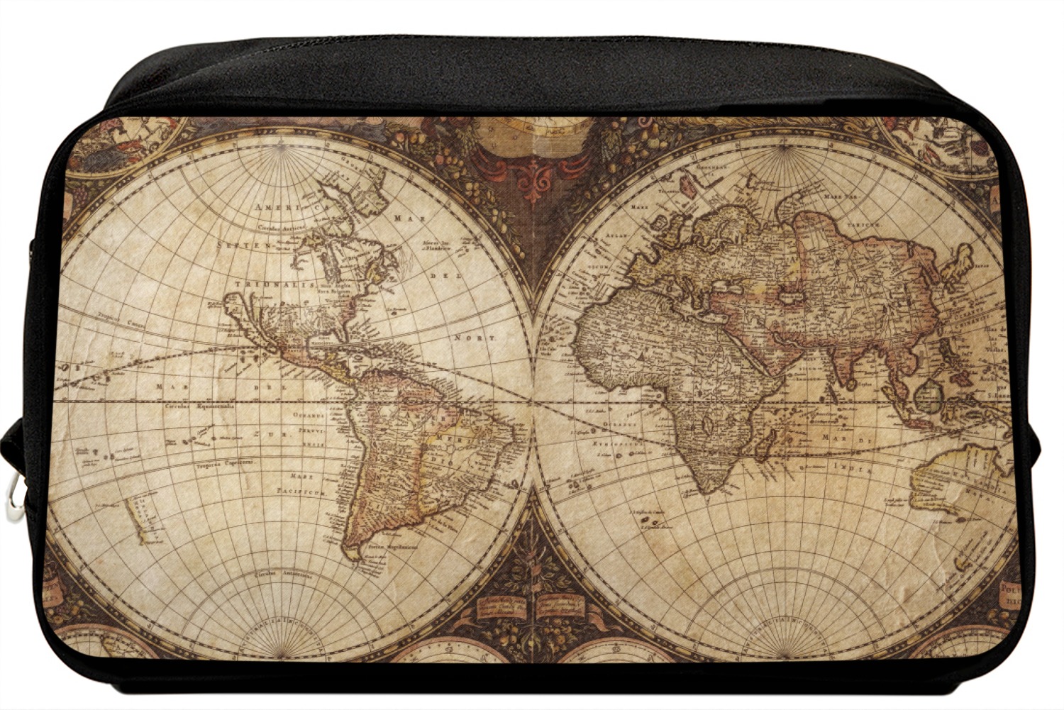 vintage world map suitcase