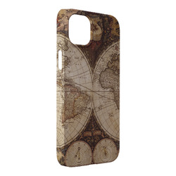 Vintage World Map iPhone Case - Plastic - iPhone 14 Pro Max