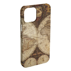 Vintage World Map iPhone Case - Plastic - iPhone 15 Plus