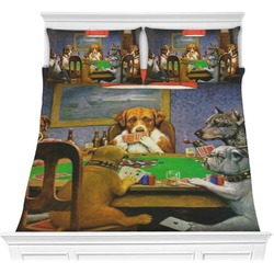 Dogs Playing Poker by C.M.Coolidge Comforters