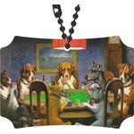 Dogs Playing Poker 1903 C.M.Coolidge Rear View Mirror Ornament