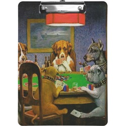 Dogs Playing Poker 1903 C.M.Coolidge Clipboard (Letter Size)
