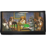 Dogs Playing Poker by C.M.Coolidge Canvas Checkbook Cover