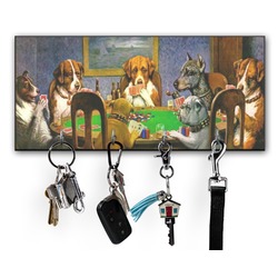Dogs Playing Poker by C.M.Coolidge Key Hanger w/ 4 Hooks