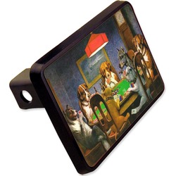 Dogs Playing Poker 1903 C.M.Coolidge Rectangular Trailer Hitch Cover - 2"