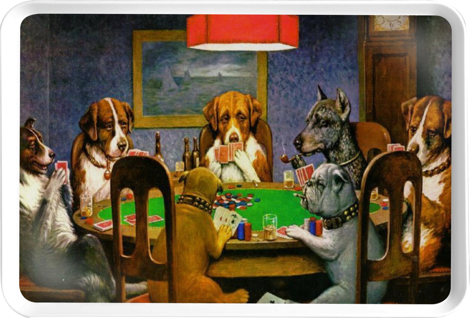 the dogs playing poker