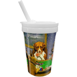 Dogs Playing Poker 1903 C.M.Coolidge Sippy Cup with Straw