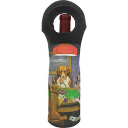 Dogs Playing Poker 1903 C.M.Coolidge Wine Tote Bag