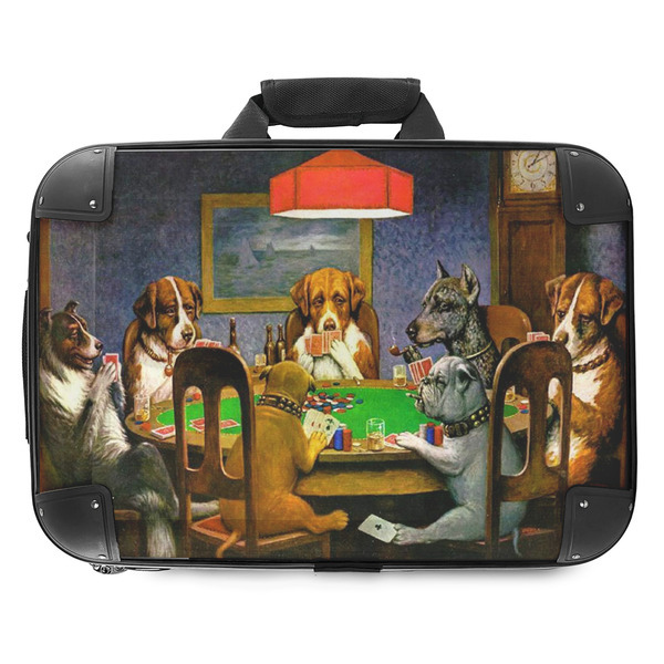 Custom Dogs Playing Poker by C.M.Coolidge Hard Shell Briefcase - 18"