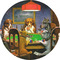 Dogs Playing Poker by C.M.Coolidge 2" Multipurpose Round Labels - Single Sticker