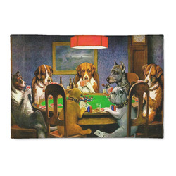 Dogs Playing Poker by C.M.Coolidge 2' x 3' Indoor Area Rug