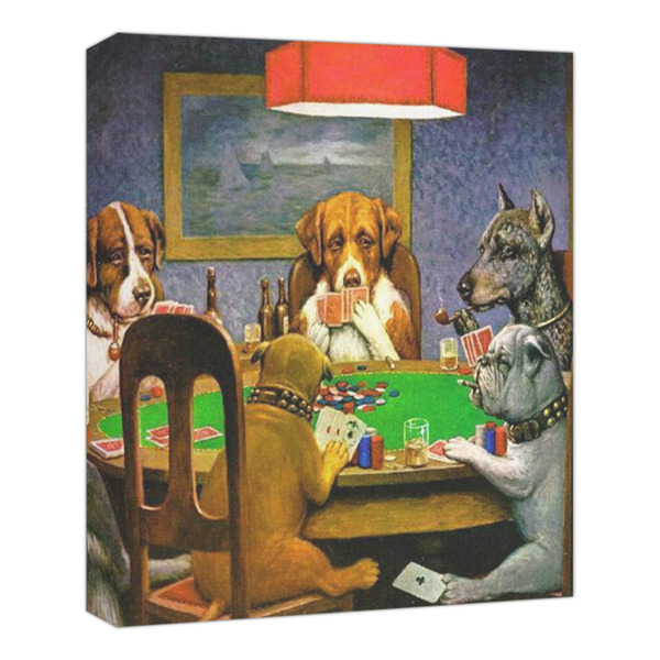 Custom Dogs Playing Poker by C.M.Coolidge Canvas Print - 20x24