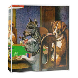 Dogs Playing Poker by C.M.Coolidge 3-Ring Binder - 1 inch