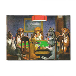 Dogs Playing Poker by C.M.Coolidge 4' x 6' Indoor Area Rug
